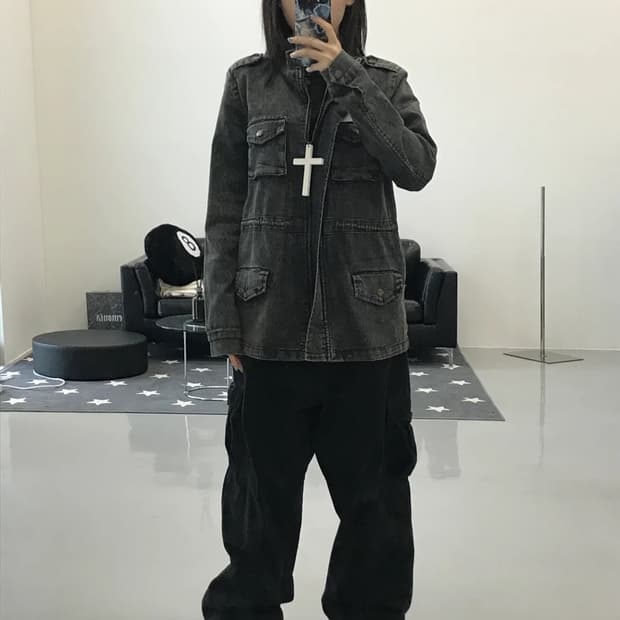 빈티지 워싱 자켓