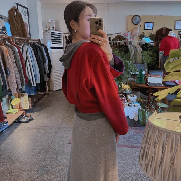 80s 장폴고티에 펌킨레드자켓