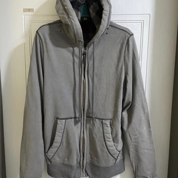 버버리 노바체크 후드집업 L