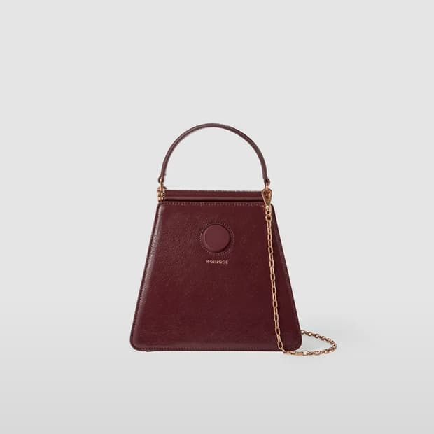 (새제품) 코이무이 소가죽 clip bag 버건디