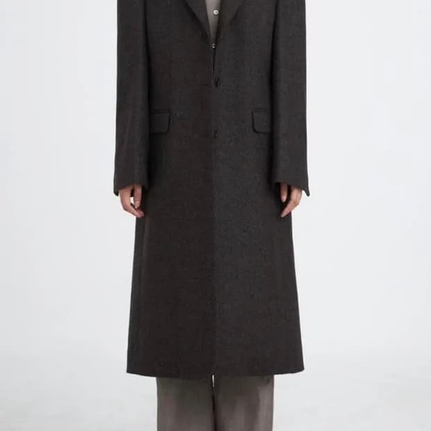 유스 체스터필드 코트 브라운 m