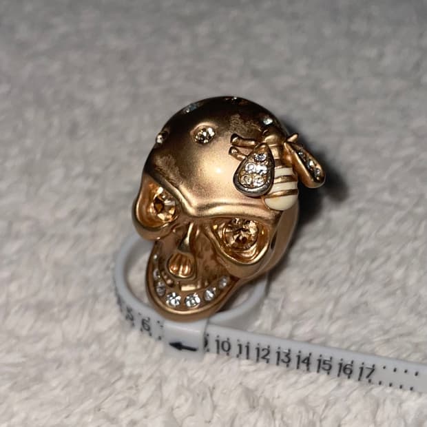 Skull cubic ring 해골 큐빅 반지