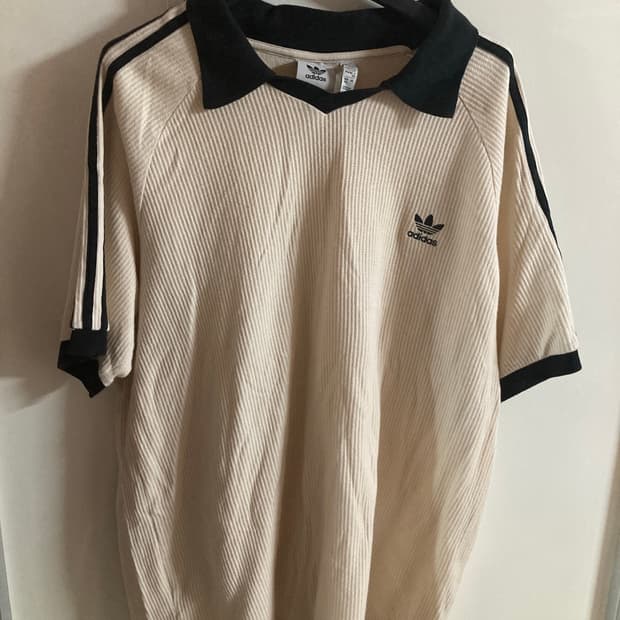 [4XL] 아디다스 아디컬러 와플 폴로 셔츠 반팔 화이트