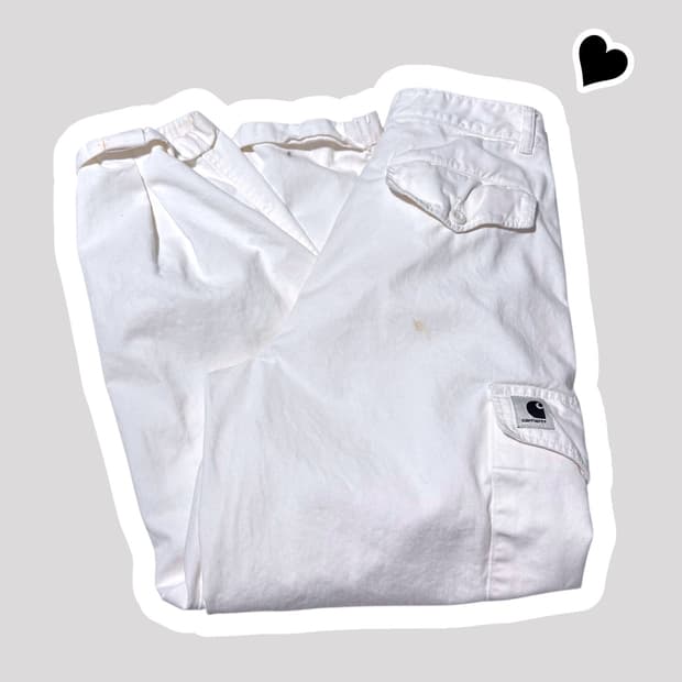 칼하트 화이트 카고 팬츠