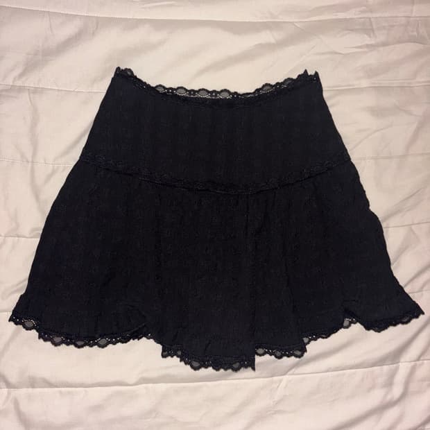 갸루 레이스 미니 스커트 (속바지내장)