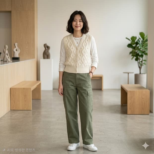 유니클로 가디건 베스트