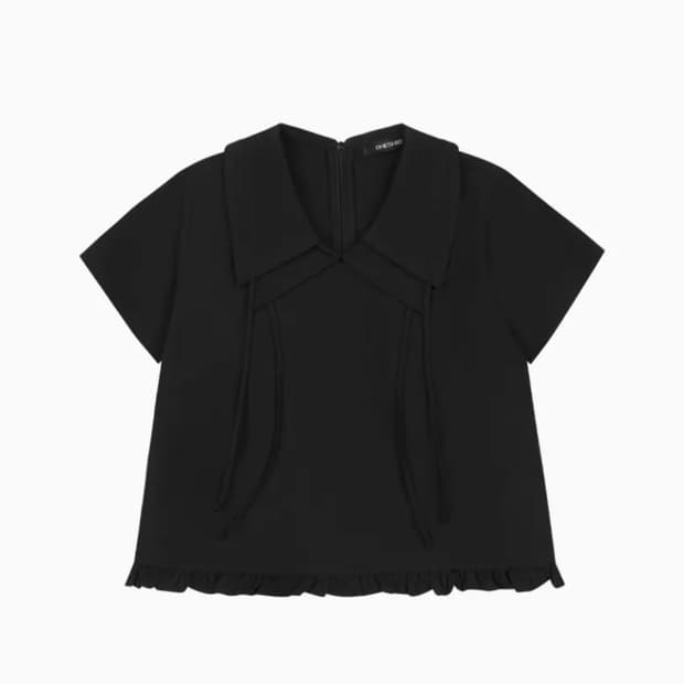 오헤시오 프릴 블라우스