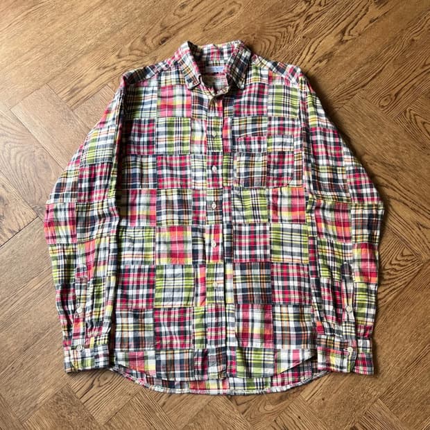 [M]인디안 마드라스 패치워크 우븐 셔츠