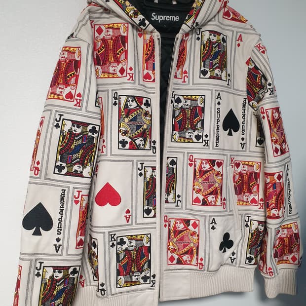 슈프림 카드 후드자켓 L size