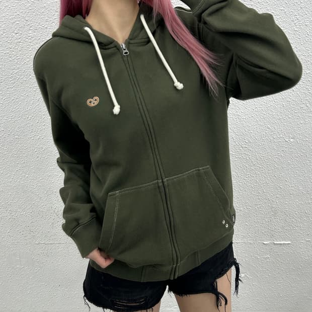 푸부 프레첼 카키 후드집업 105