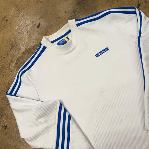 아디다스 흰파 포카리 화이트 블루 트랙탑 맨투맨 100