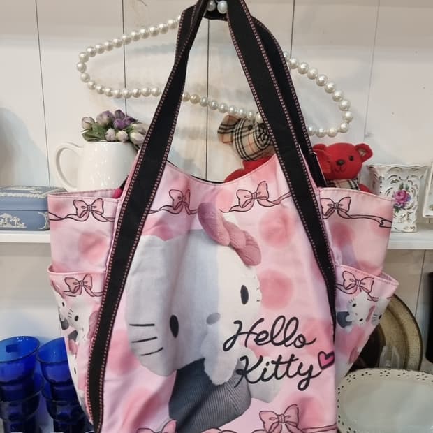 헬로키티  디아리시모 콜라보 리본 토트백