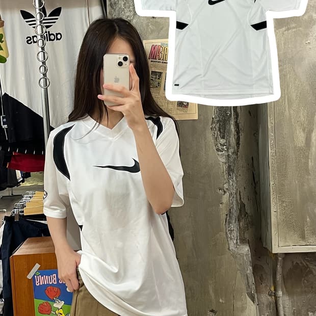 나이키 풋볼 DRI-FIT 기능성 반팔티 화이트 M #csz462