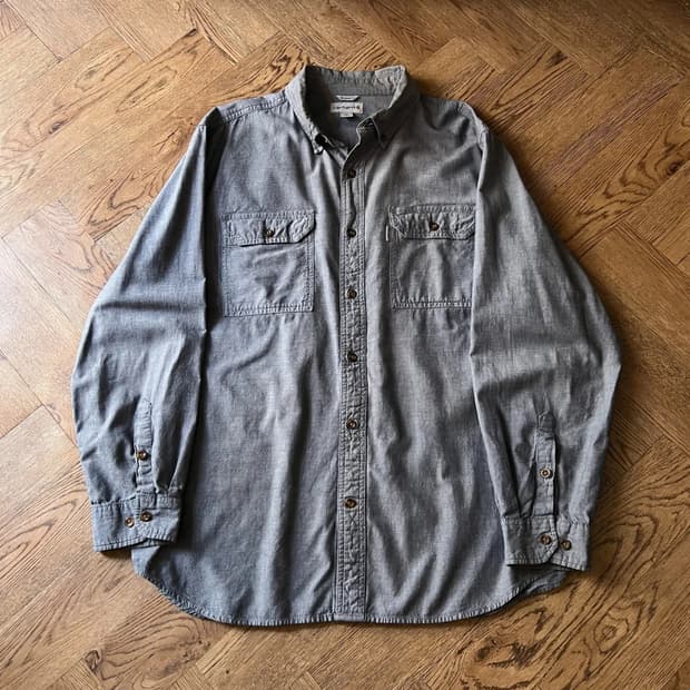 [XL]칼하트 USA 2포켓 샴브레이 워크 셔츠