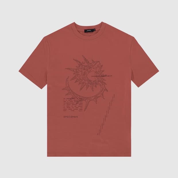 머신신테시스콜렉티브 shard t-shirt brick red 1사이즈