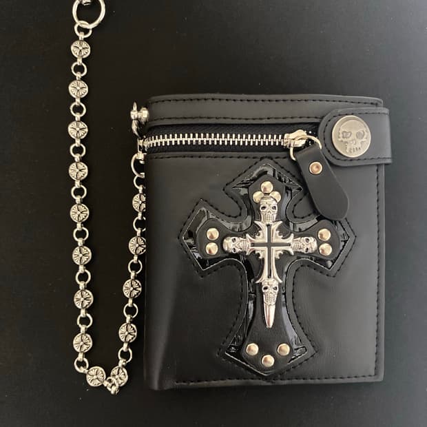 고딕 스컬 크로스 체인 웰렛