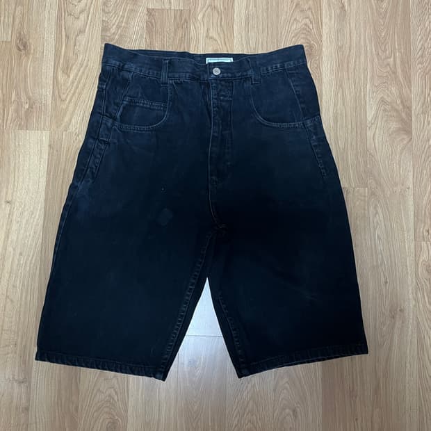 90s guess 게스 마르시아노 흑청 버뮤다 팬츠 made in usa