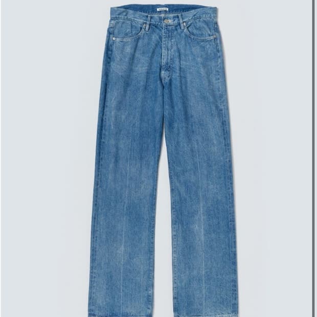 오라리 셀비지 페이디드 라이트 데님팬츠 22ss