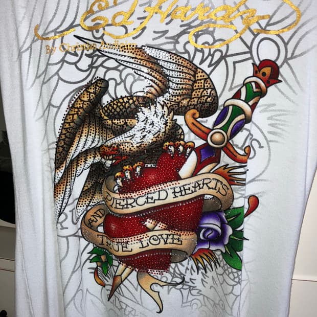 에드하디 Ed hardy pierced hearts top