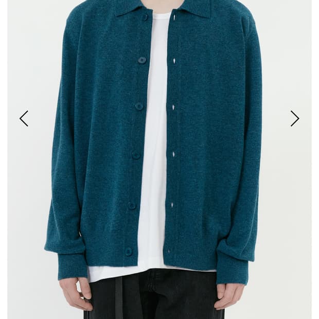 이얼즈어고 멜란지 블루 가디건 m