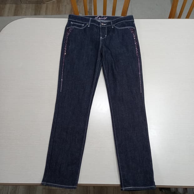 27 리바이스 Ladies 골반 스판 슬림일자 진청 27-607