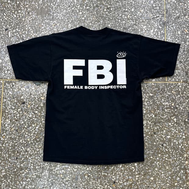 90s FBI 패러디 여성 신체 검사관 빈티지 티셔츠 L