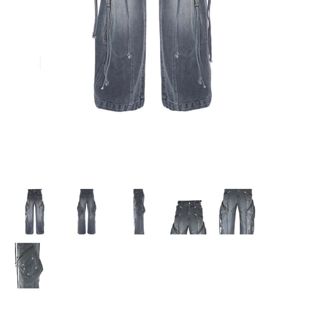 surgery oblique cargo jeans 'black denim