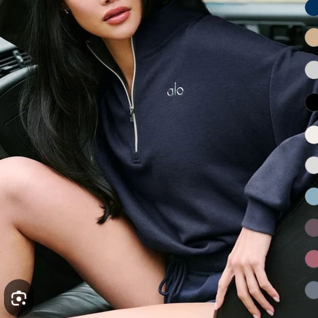 ALO 네이비 아콜레이드 반집업 맨투맨xs