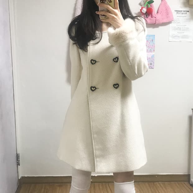 빈티지 달천깔 퍼 코트 히메갸루 로걀 라떼 공겜여주 이시하라사토미 긱시크