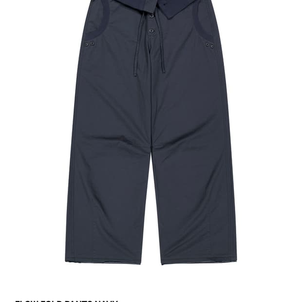 (구해요) 코이세이오 플로우 폴드 팬츠 네이비 2사이즈