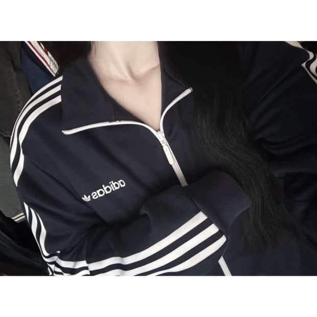 아디다스 미니 파이어버드 진네이비 져지 집업 트랙탑