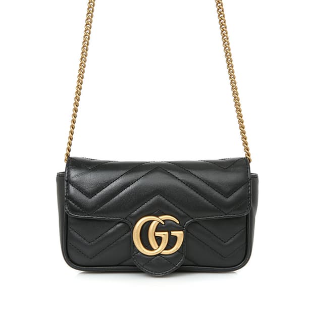 구찌 GG 마몽 마틀라세 수퍼 미니 체인 크로스백 476433