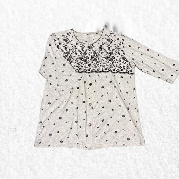 Brown flower cardigan