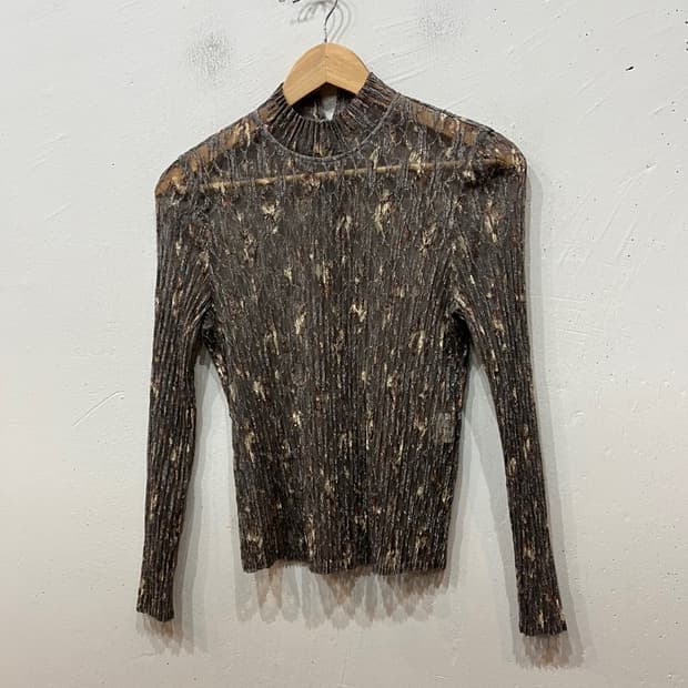 Made in JAPAN 씨스루 플리츠 탑 