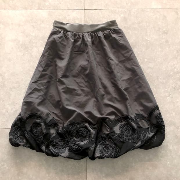 *Rare* 아카이브 무드 플라워 펌킨 스커트