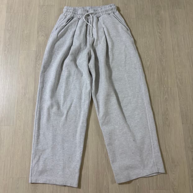 데일리 라이트 그레이 와이드 트레이닝 팬츠