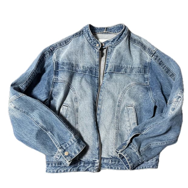키뮤어 데님 바이커 자켓