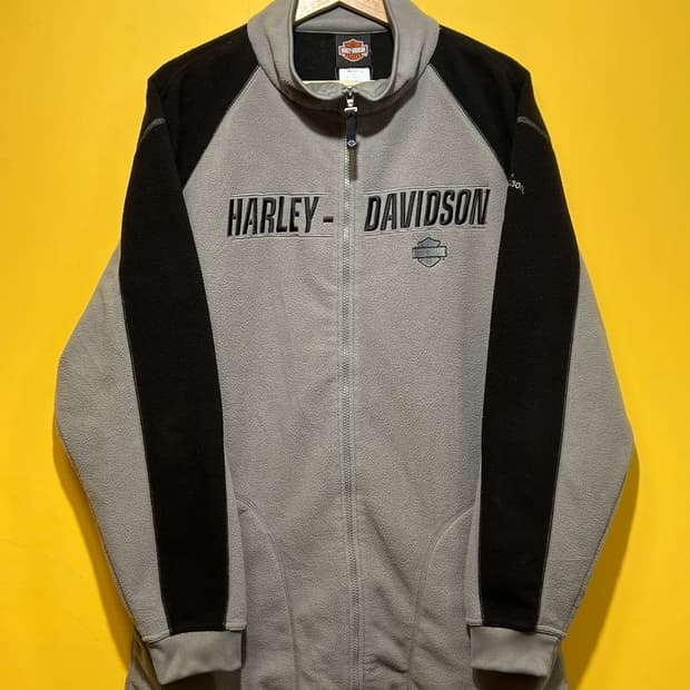 [XL] 할리데이비슨 클래식 로고 배색 플리스 자켓