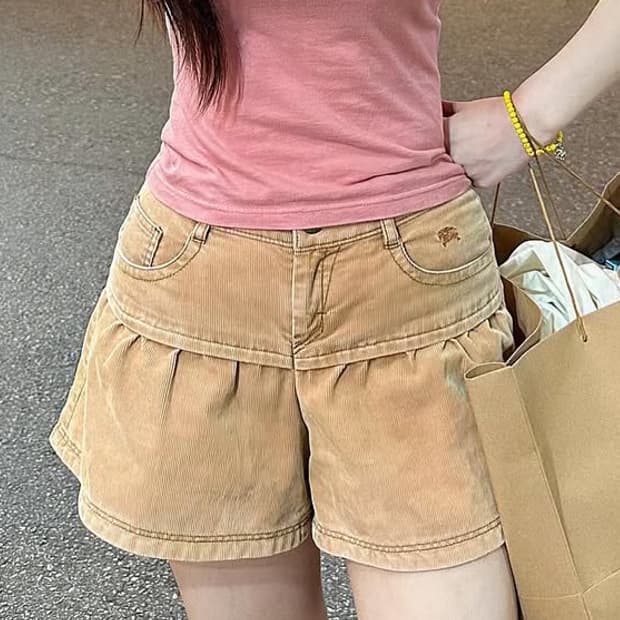 버버리 블루라벨 코듀로이 반바지