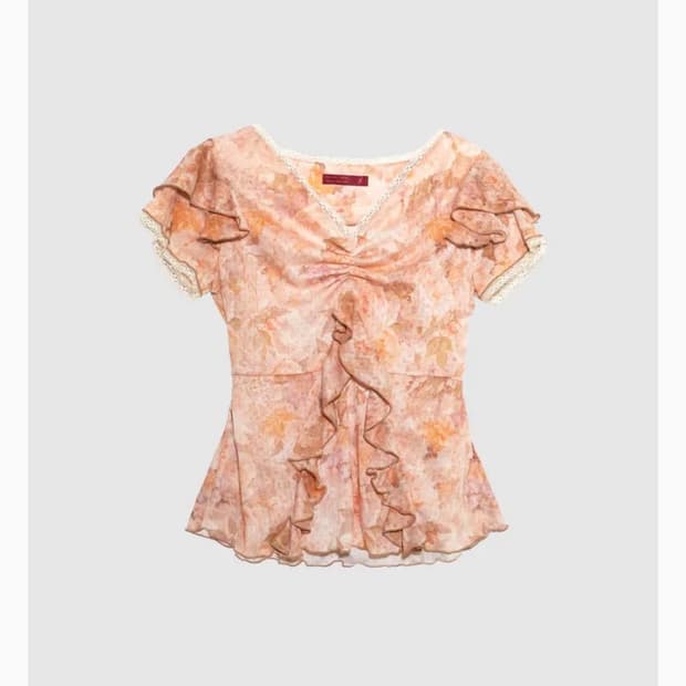 구합니다) Frill top, orange