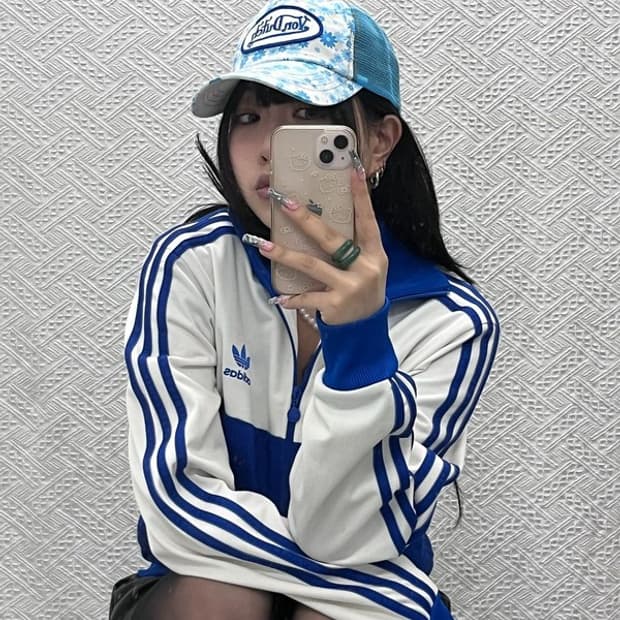 본 더치 빈티지 스트릿 모리 키치 플라워 패턴 볼캡 C12648