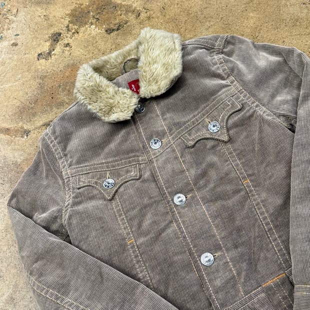 리바이스 털 카라 브라운 자켓 95