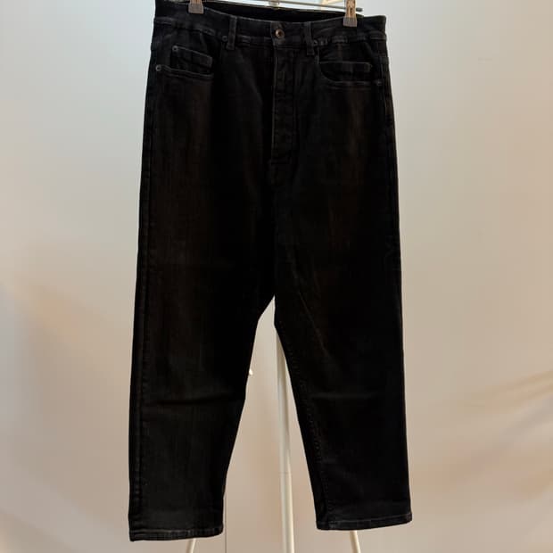 코튼 코팅 크롭 데님