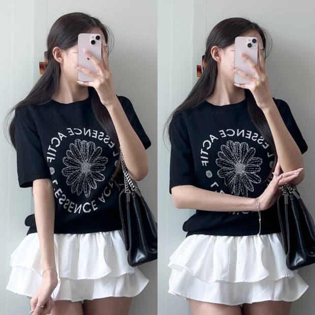 마르디 메크르디 반팔 니트