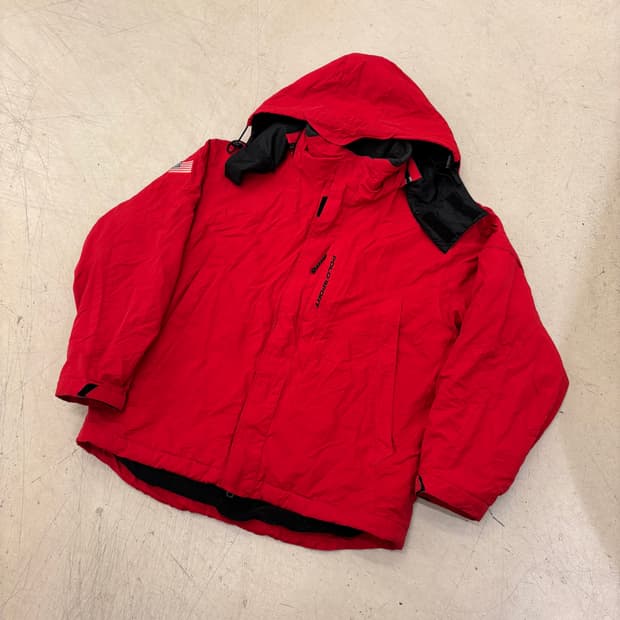 폴로 스포츠 레드 올드스쿨 후드 자켓