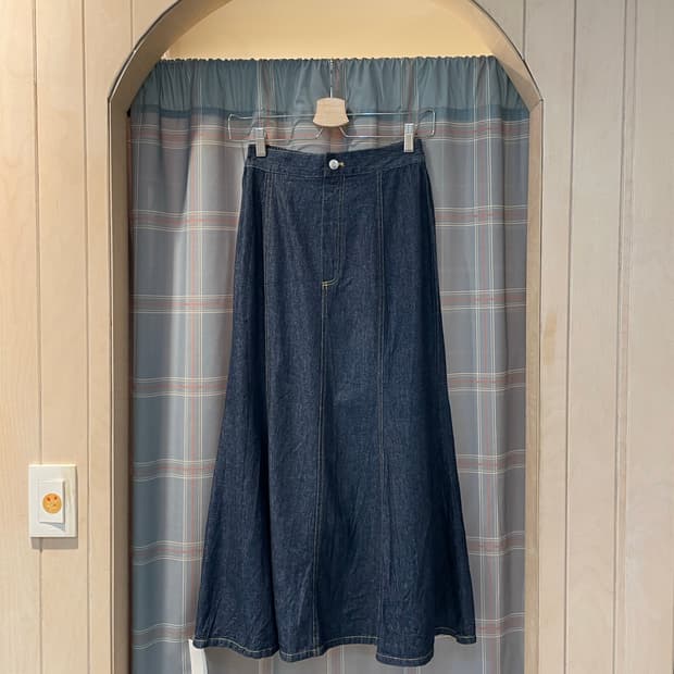 일본빈티지 디테일 다크데님스커트