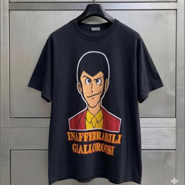 90s Lupin III x AS Roma Vintage Bootleg