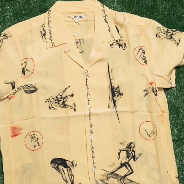 [L,XL]보디 BODE Game 실크 셔츠/옐로우