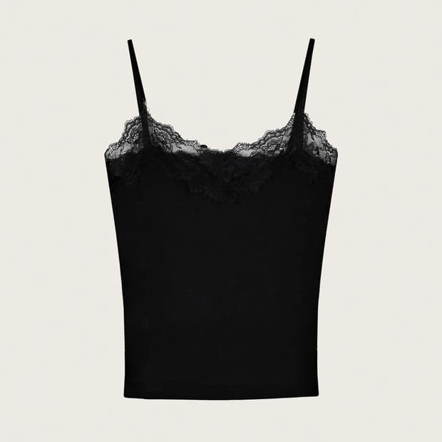 클리시어 크림도넛 나시 롱버전 블랙