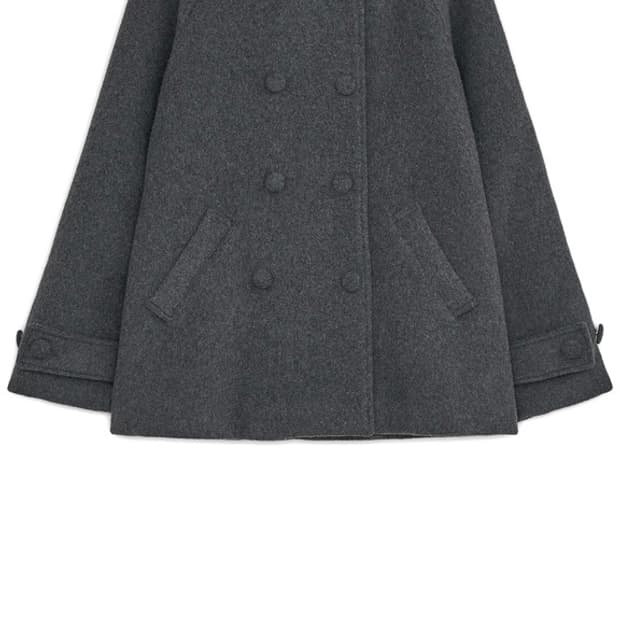 허그유어스킨 코트 챠콜